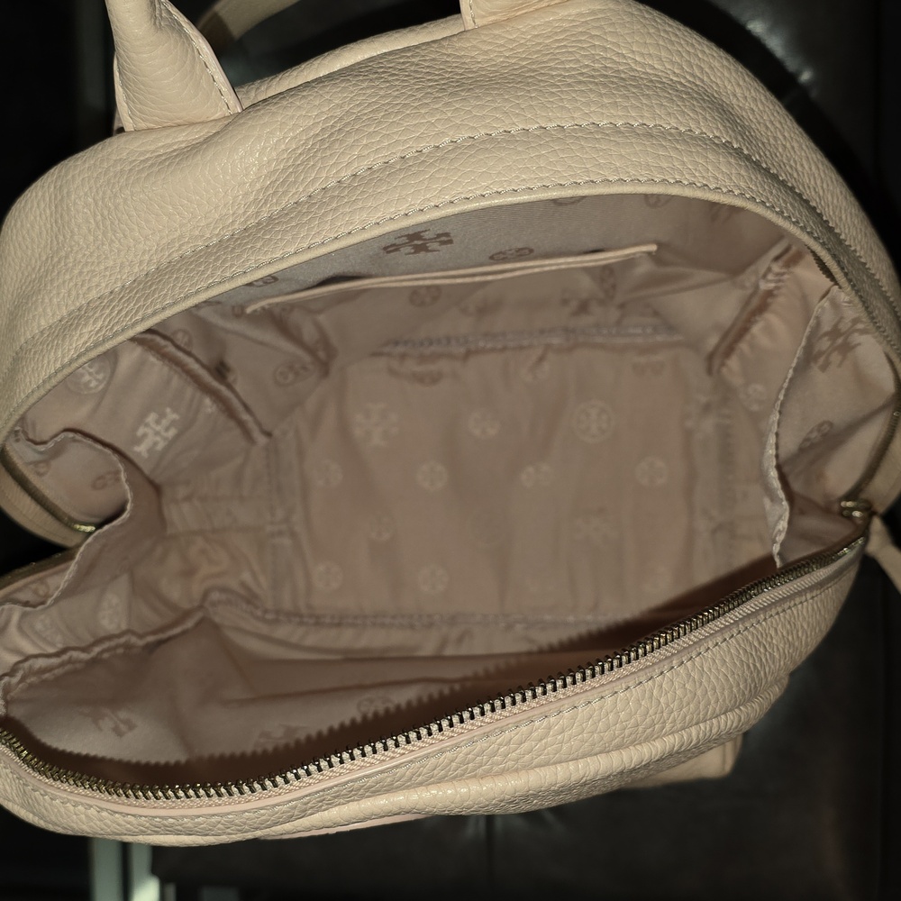 Tory Burch Beige Leather Backpack - Picture 14 of 16